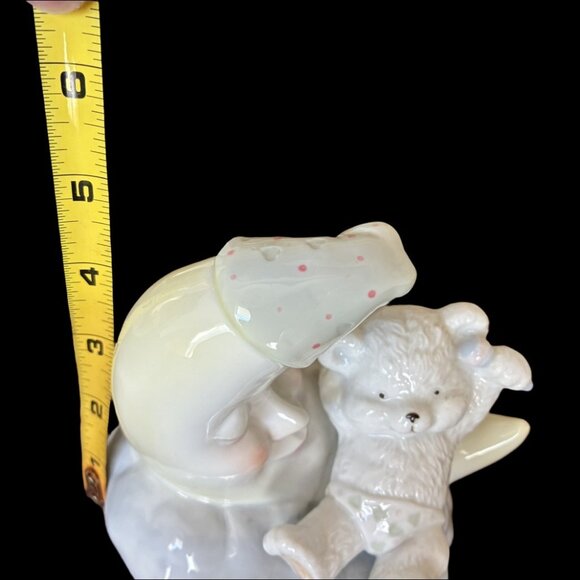 Lullaby Lane Summit Collection 1991 Music Box Moon & Teddy Bear “Hush My Baby” - Picture 5 of 7